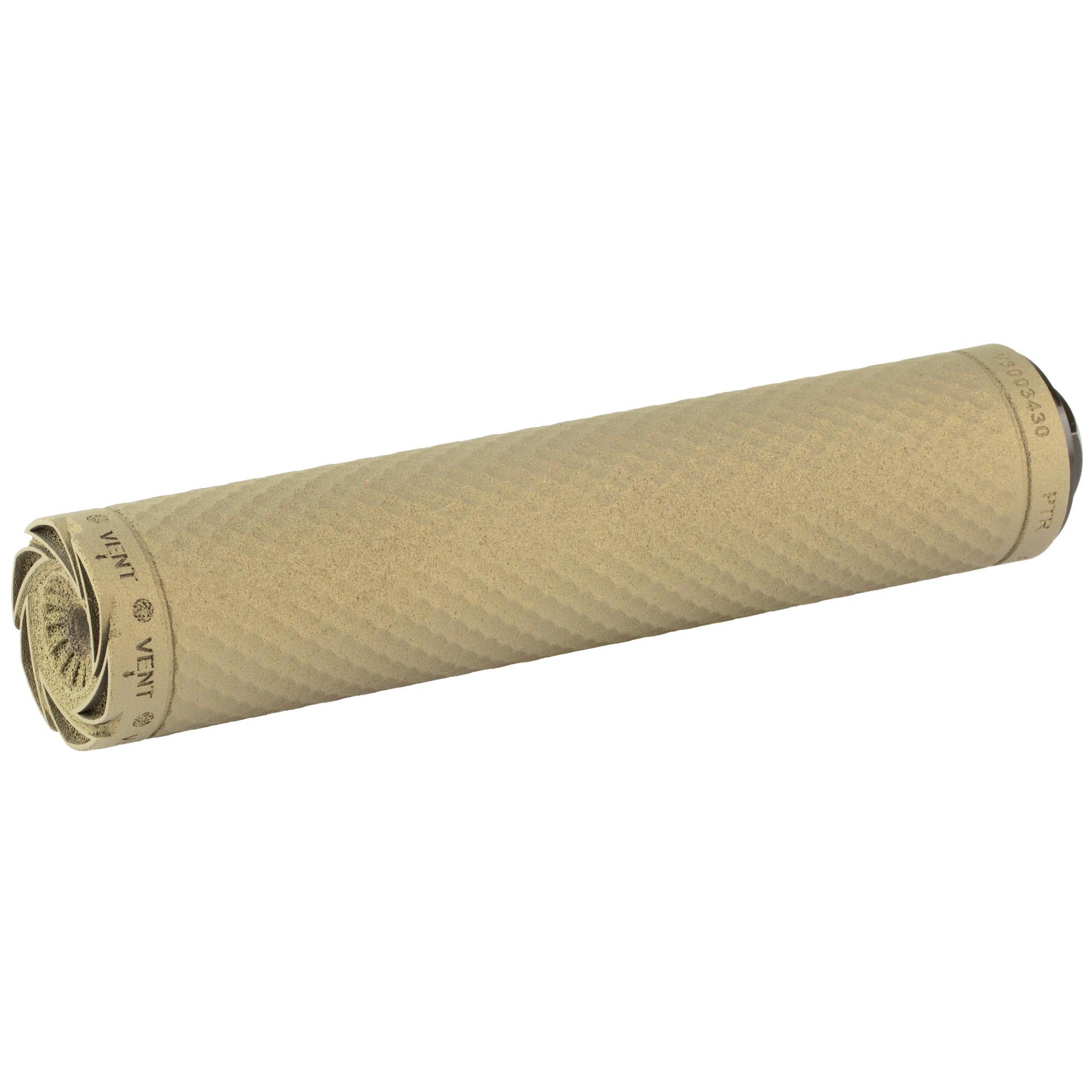 PTR Industries Vent-3 Suppressor, 5.56/223 Cal, 1/2x28 Direct Thread Mount, FDE Cerakote