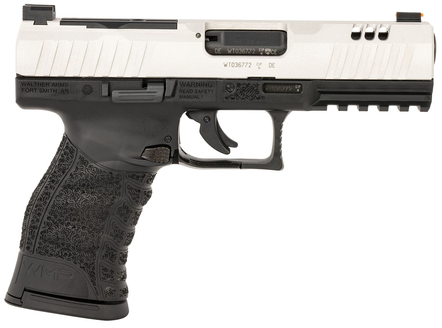 Walther WMP Pistol 5220306, 22 WMR, 4.50in, Black Finish, 15 Rds