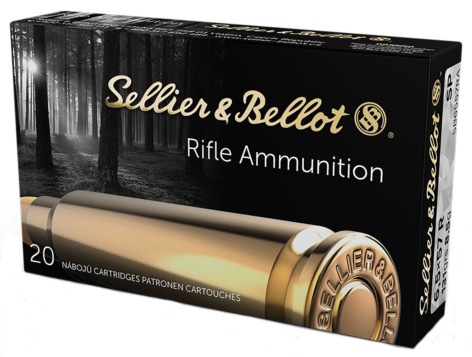 Sellier & Bellot Rifle Ammuntion SB6557RA, 6.5x57R, Soft Point (SP), 131 GR, 2519 fps, 20 Rd/bx