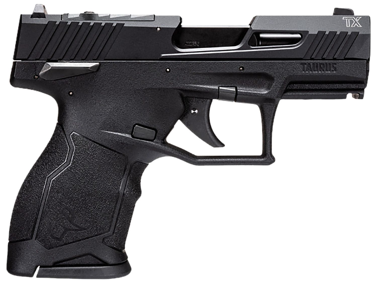Taurus TX22C Compact Optic Ready Pistol 1-TX22131-10, 22 LR, 3.60in, Black Polymer Frame w/Picatinny Rail Black Polymer Grips, Black Finish, 10 Rds