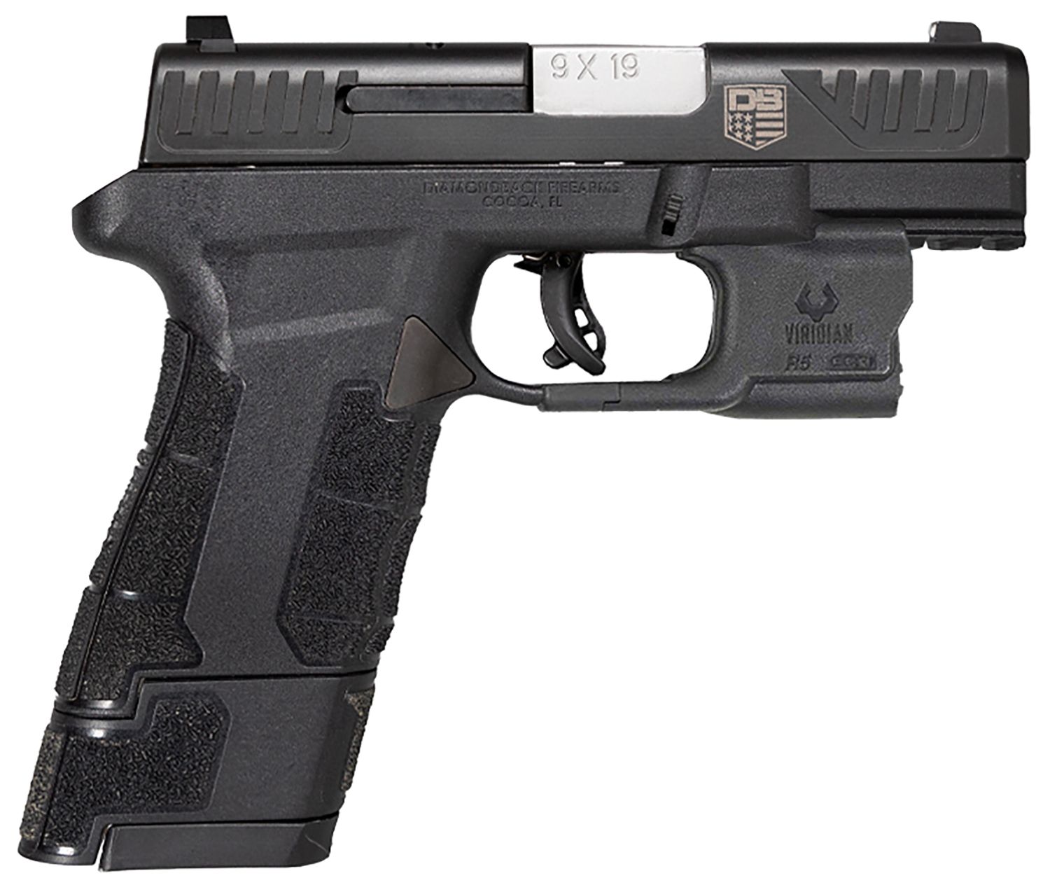Diamondback AM2 w/Laser Pistol DB0301P001, 9mm Luger, 3.50in, Polymer Grips, Black Finish, 12 Rds