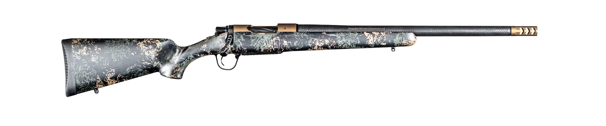 Christensen Ridgeline Rifle 801-06309-00, 6mm Creedmoor, 20", Carbon w/Green & Tan Accents Stock, 4 Rds