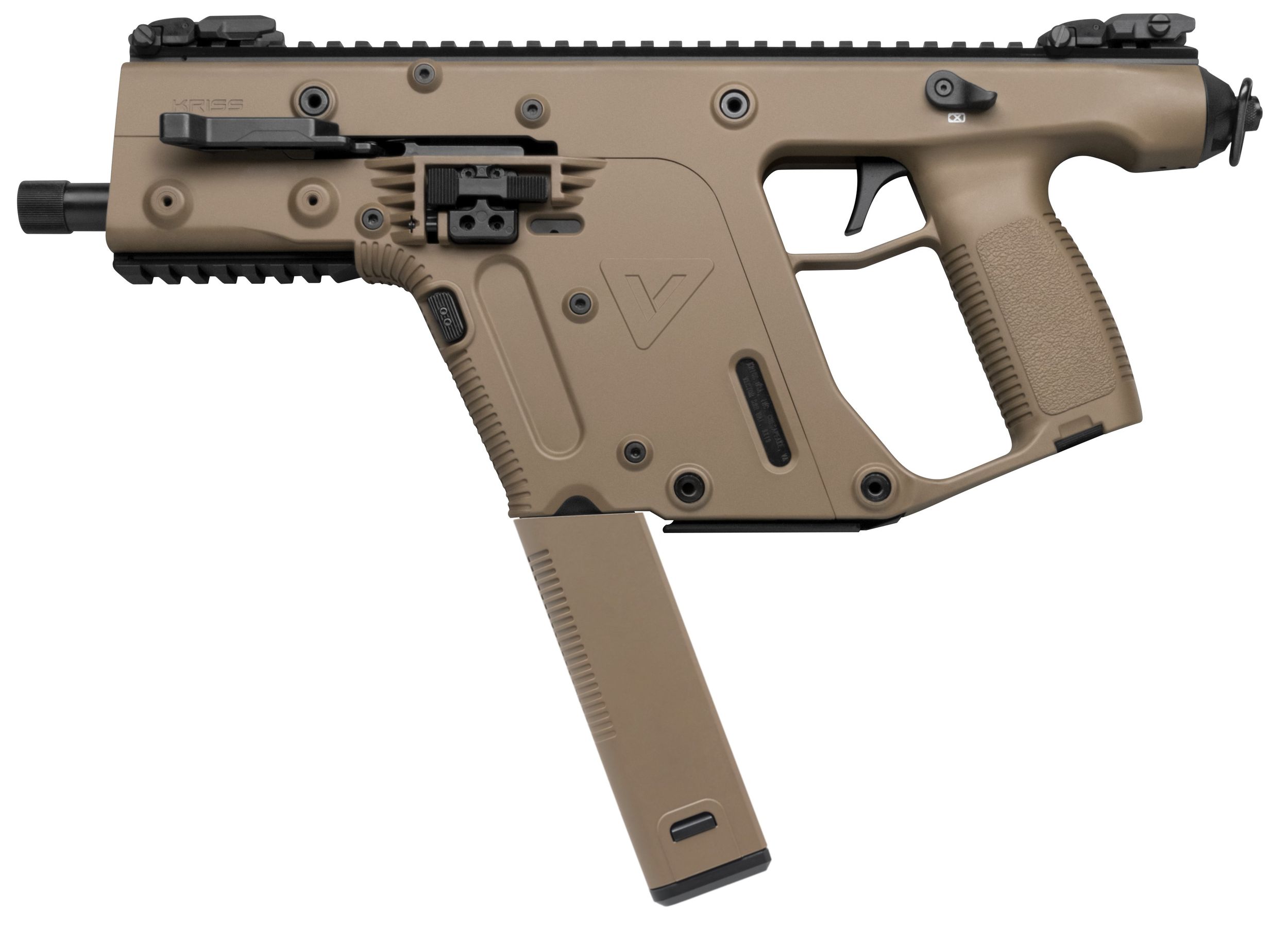 Kriss USA Vector SDP Pistol KV10-PFD20, 10mm, 5.5in, FDE Polymer, 33 Rds