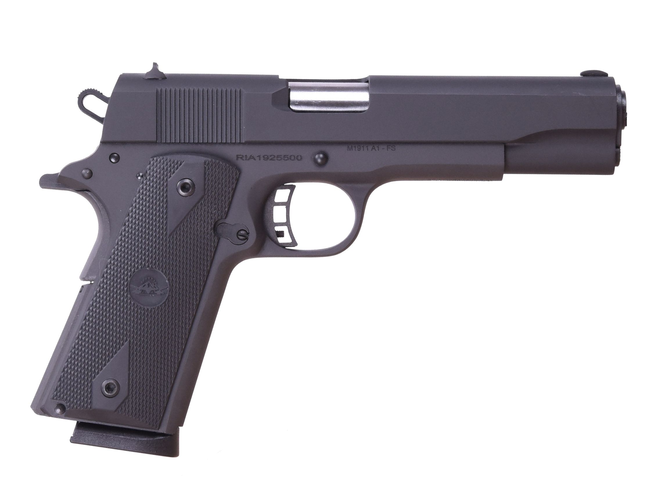 Rock Island Armory M1911-A1 GI Pistol 51507, 45 ACP, 5in, Black Rubber Grips, 8 Rds