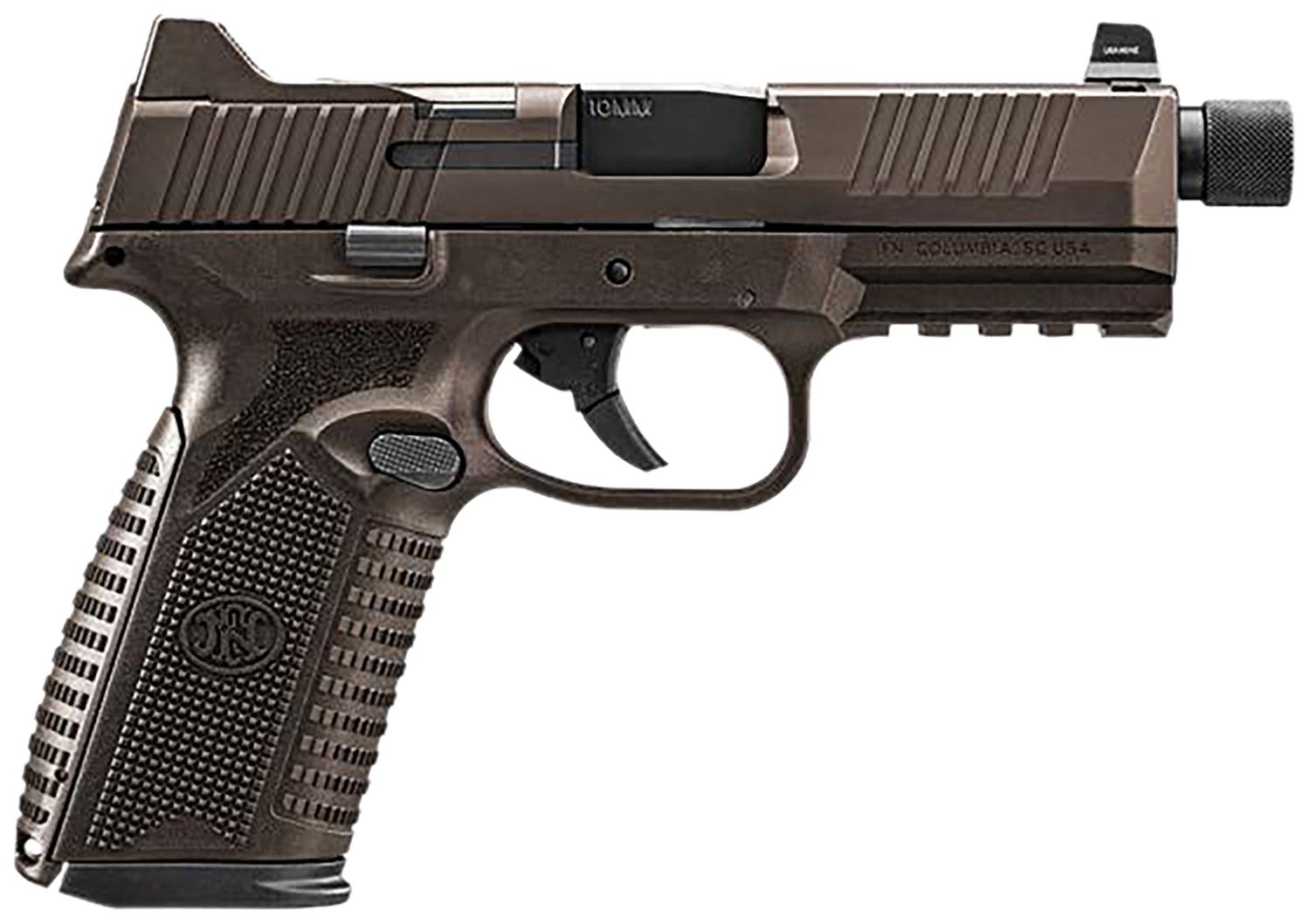 FN Herstal 510 Tactical Optic Ready Pistol 66-101951, 10mm, 4.71in, Interchangeable Backstrap Grips, Bronze Finish, 10 Rds