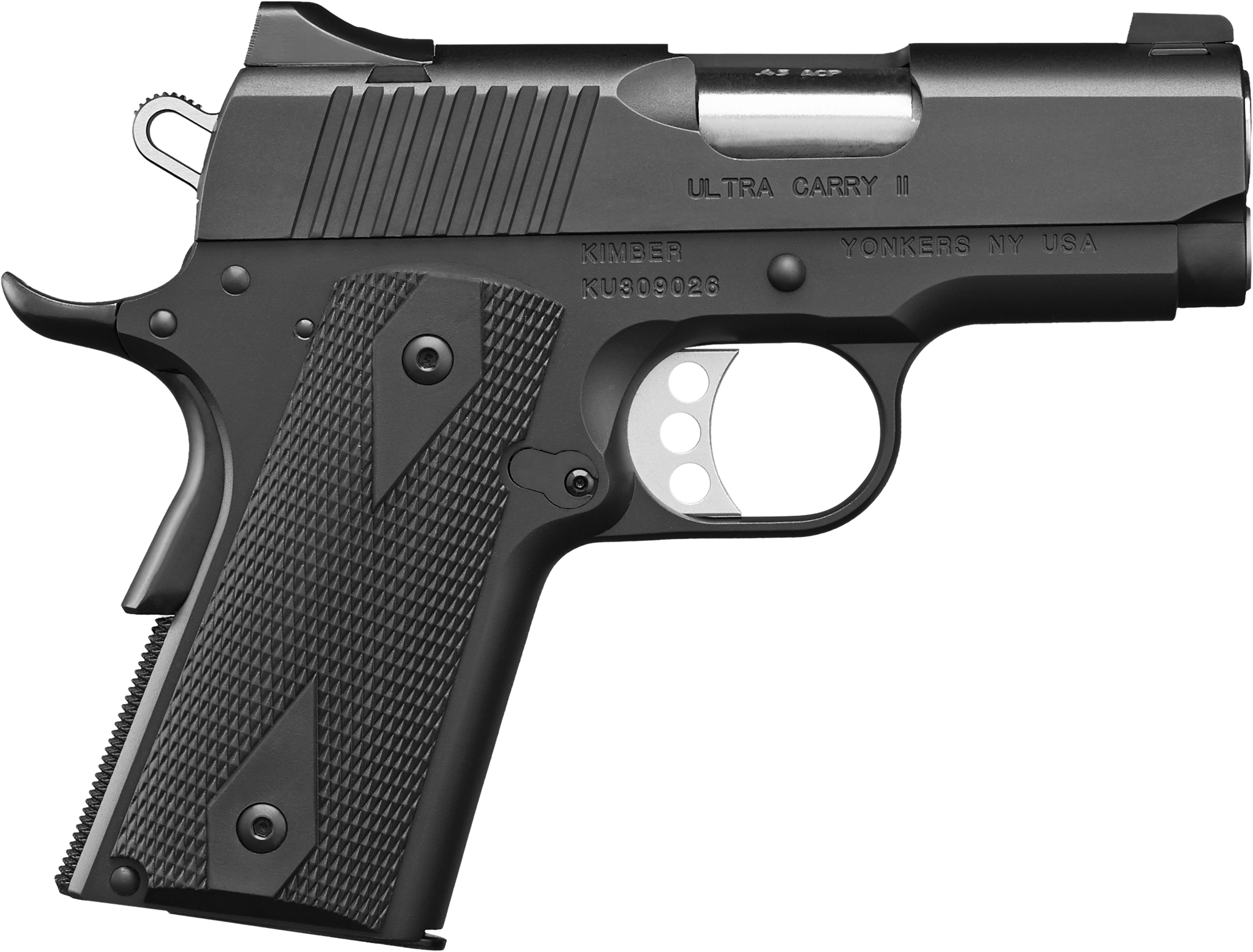 Kimber 3200061 Ultra Carry II Pistol - .45 ACP, 3 in Barrel, Aluminum Frame, Matte Black Oxide Slide, 7 Rd