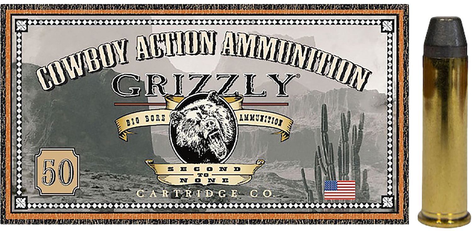 Grizzly Ammunition Cowboy Action Pistol Ammunition GC357M8, 357 Mag, Round Nose Flat Point, 158  GR, 1000  fps, 50 Rd/bx