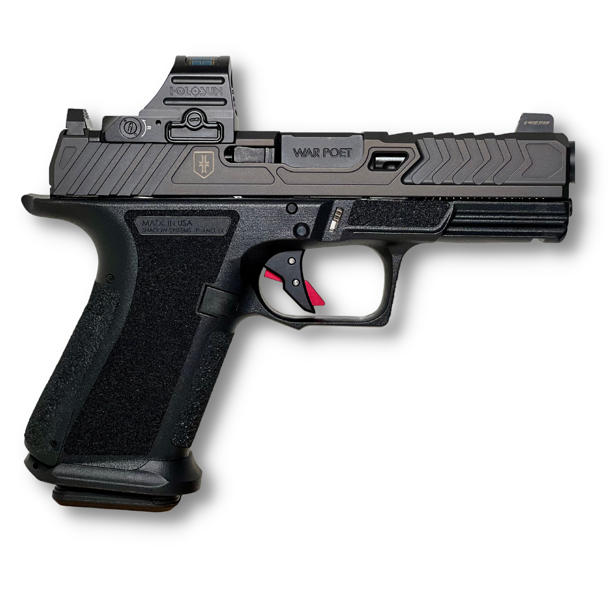 Shadow Systems MR920 War Poet Pistol SS-1090-H, 9mm, 4in, Black Frame Grips, 10 Rds