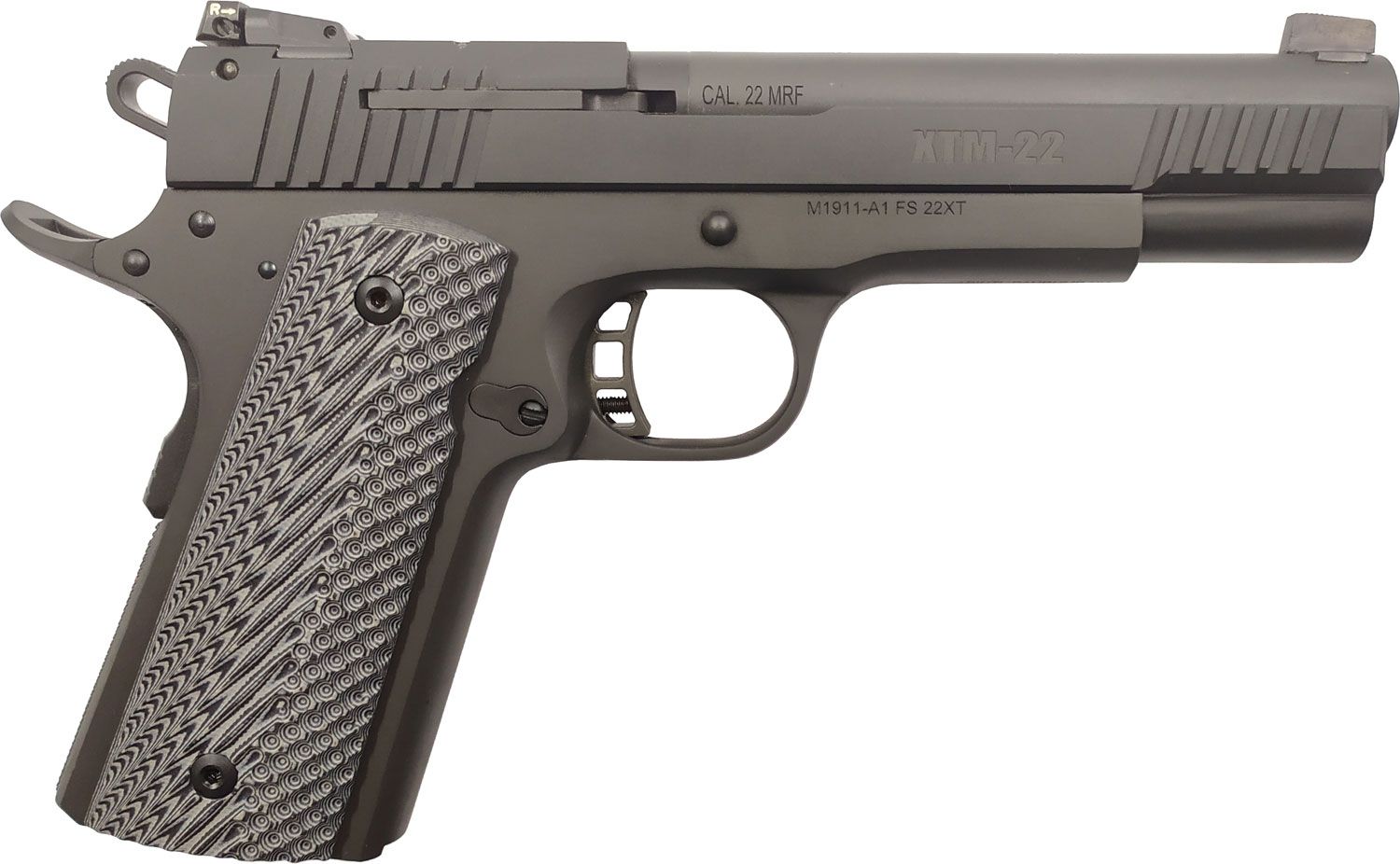 Rock Island Armory XT Magnum Target Pistol 56789, 22 Mag, 5in, Black G10 Grips, Black Parkerized Finish, 14 Rds