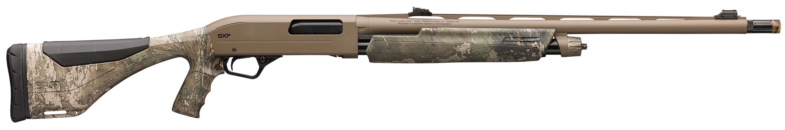 Winchester SXP Long Beard Hybrid Pump Shotgun 512453690, 20 Gauge, 24", 3" Chmbr, TrueTimber Strata Camo, 5 Rds