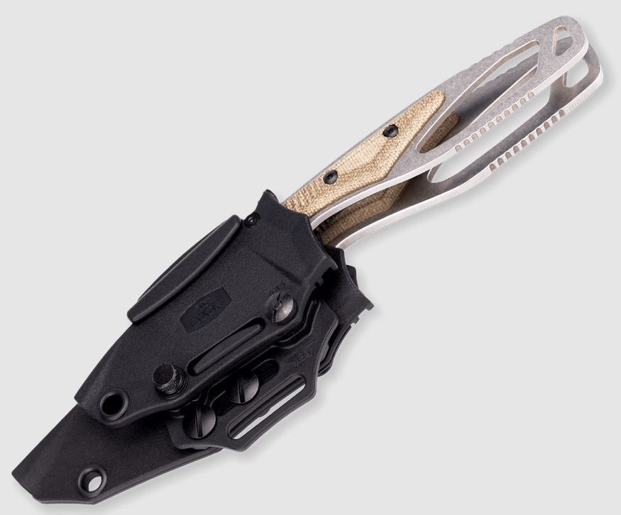 Buck Knives 0631GRSVP-B, 631 and 635 PakLite Field Kit, Skinner & Drop Point, S35VN stainless steel, O.D. green micarta, Black, polypropylene sheath with adapter plate