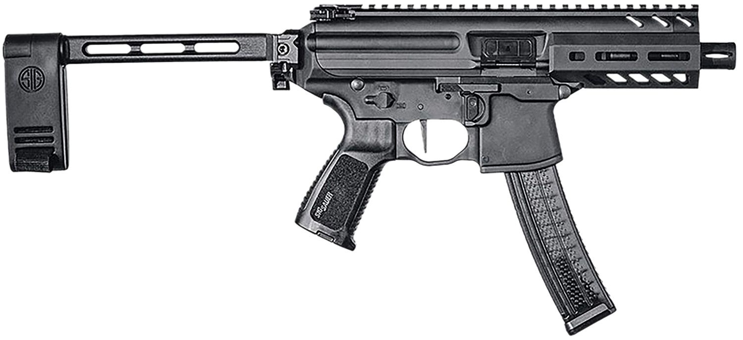 Sig MPX K Semi-Auto Pistol PMPX4B935, 9mm, 4.5", Pistol Grip, Black Finish, Folding Contour Brace, 35 Rds