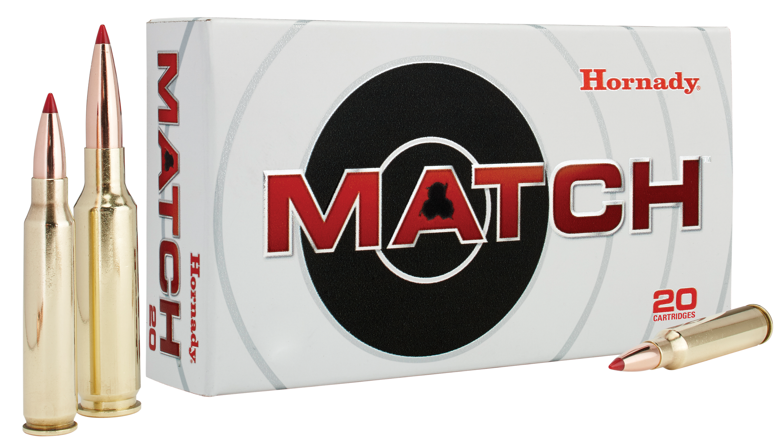 Hornady Match Rifle Ammunition 80966, 308 Winchester, ELD Match, 168 GR, 2700 fps, 20 Rd/bx