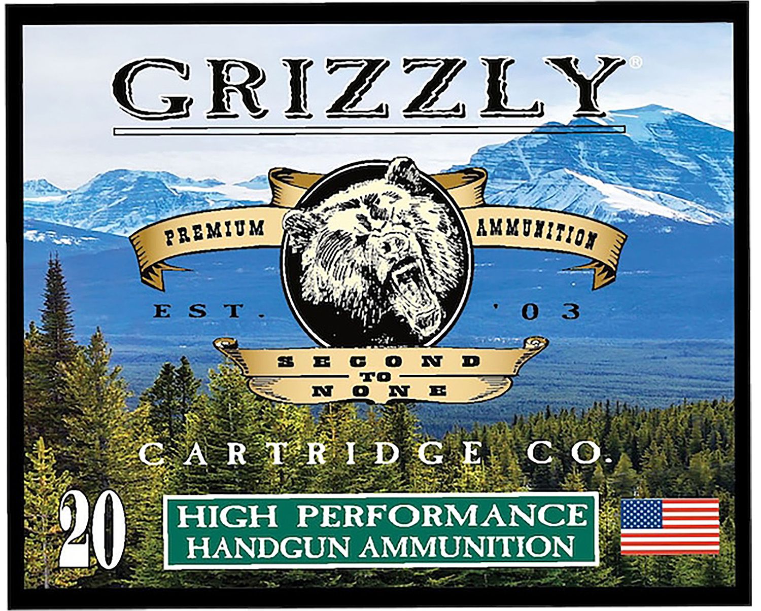Grizzly Ammunition High Performance Pistol Ammunition GC44M+P2, 44 Mag, Jacketed Hollow Point (JHP), 240  GR, 1475  fps, 20 Rd/bx