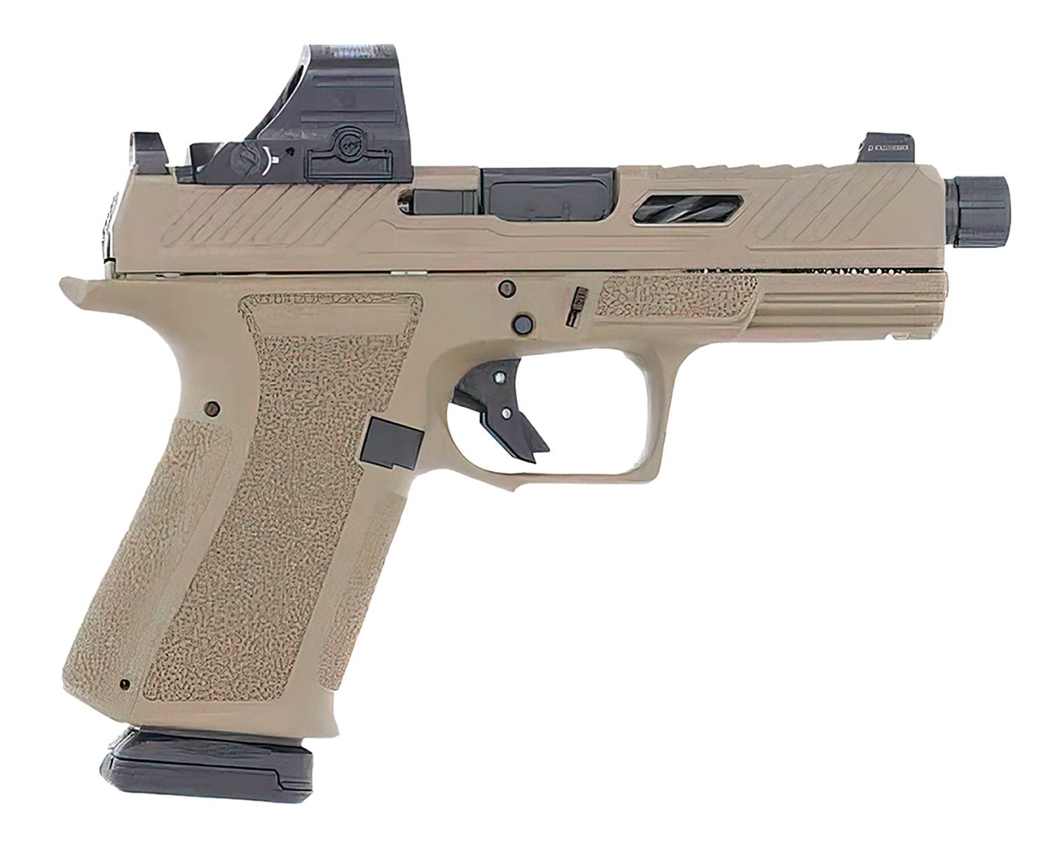 Shadow Systems MR920 Elite Combat, SS1024H, 9mm 4", Nitride Match Grade Threaded Barrel, FDE Finish, w/Holosun 507C Optic, 15+1