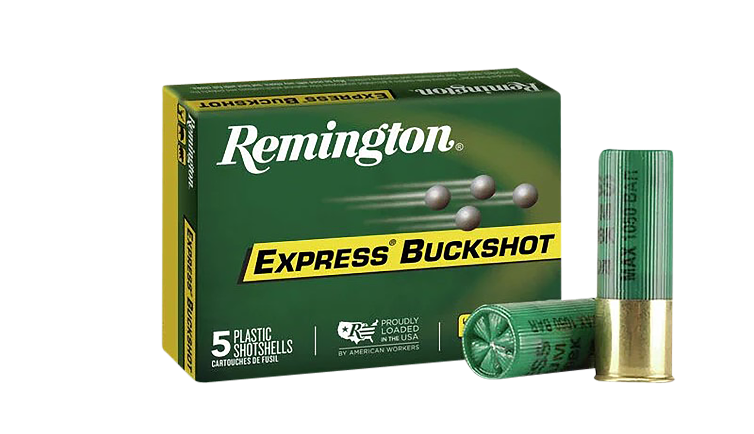 Remington Express Buckshot SP12BK000, 12 Gauge, 2-3/4", 8 Pellets, 1325 fps, #000 Lead Buckshot, 5 Rd/bx