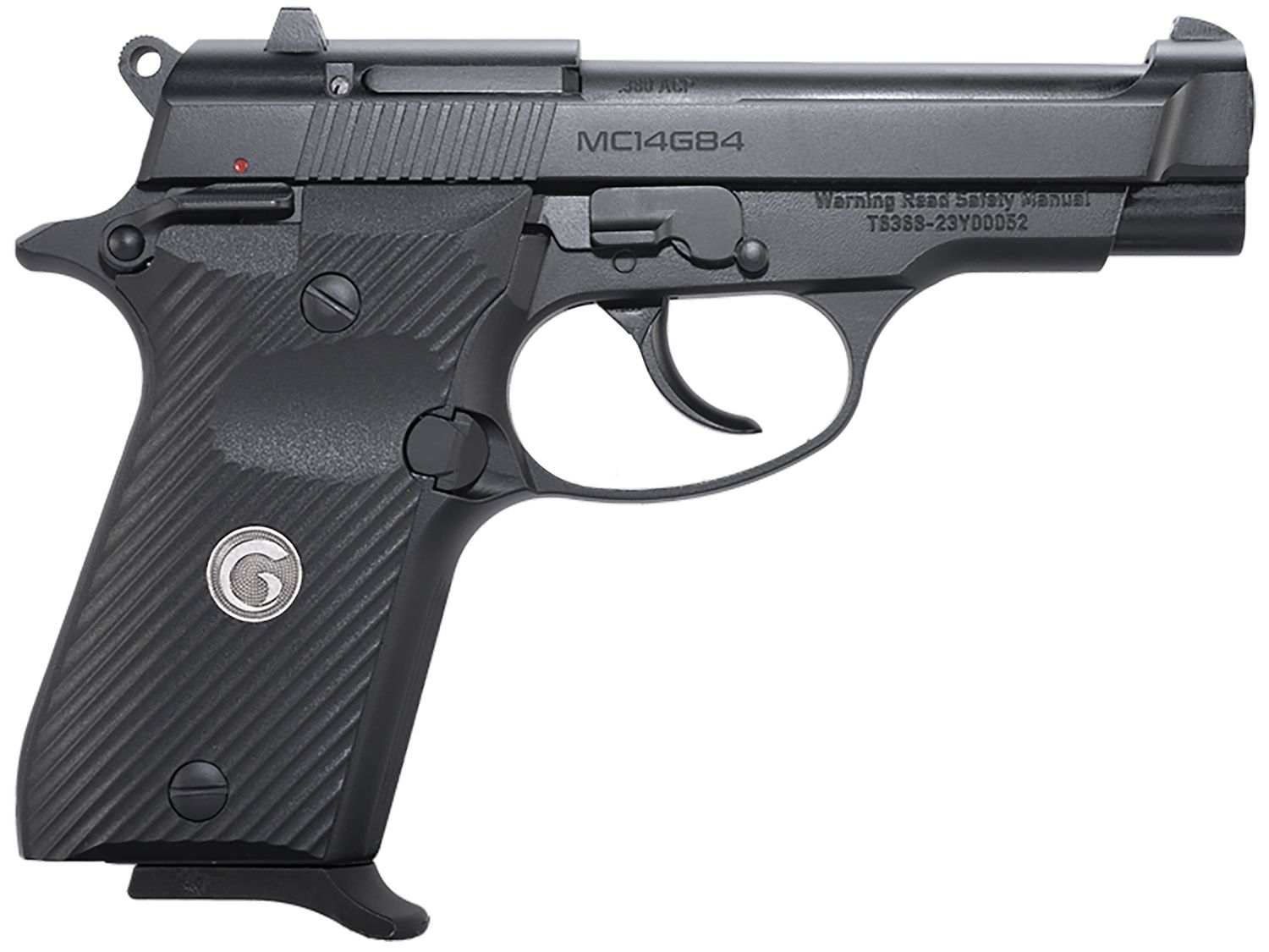 EAA MC14G84 Pistol 390825, 380 ACP, 3.80in, Black Polymer Grips, Black Finish, 13 Rds