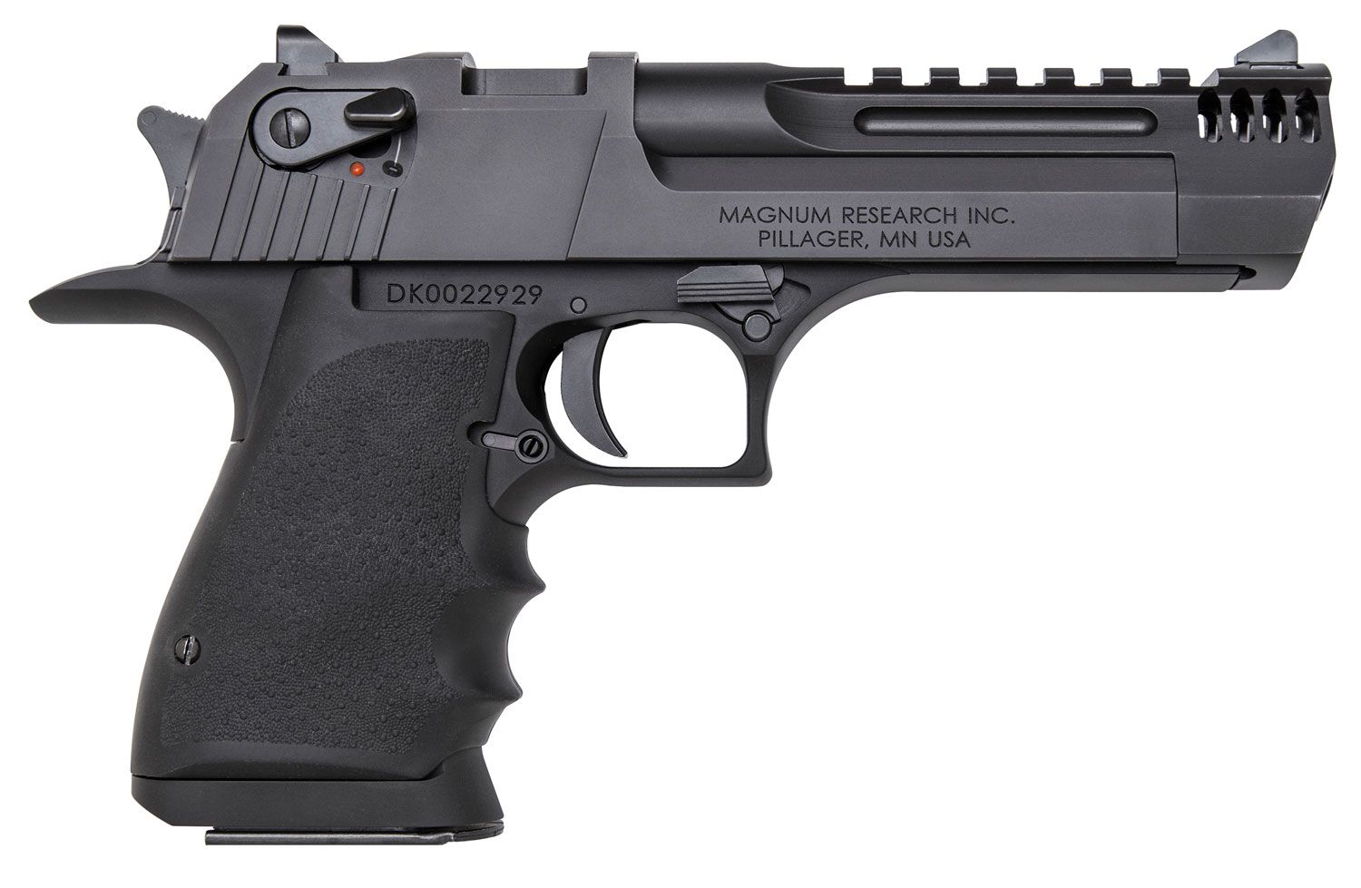 Magnum Research Desert Eagle Mark XIX L5 Pistol DE357L5IMB, 357 Mag, 5in, Black Hogue Finger Groove, Black Anodized Finish, 9 Rds