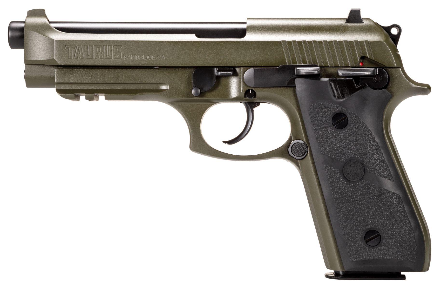 Taurus PT-92 Pistol 1-92015T-H, 9mm, 5in, Black Hogue Grips, 17 Rds