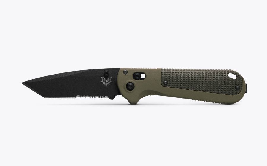 Benchmade Redoubt Knife w/Partially Serrated Edge Drop Point Blade (431SBK-1)