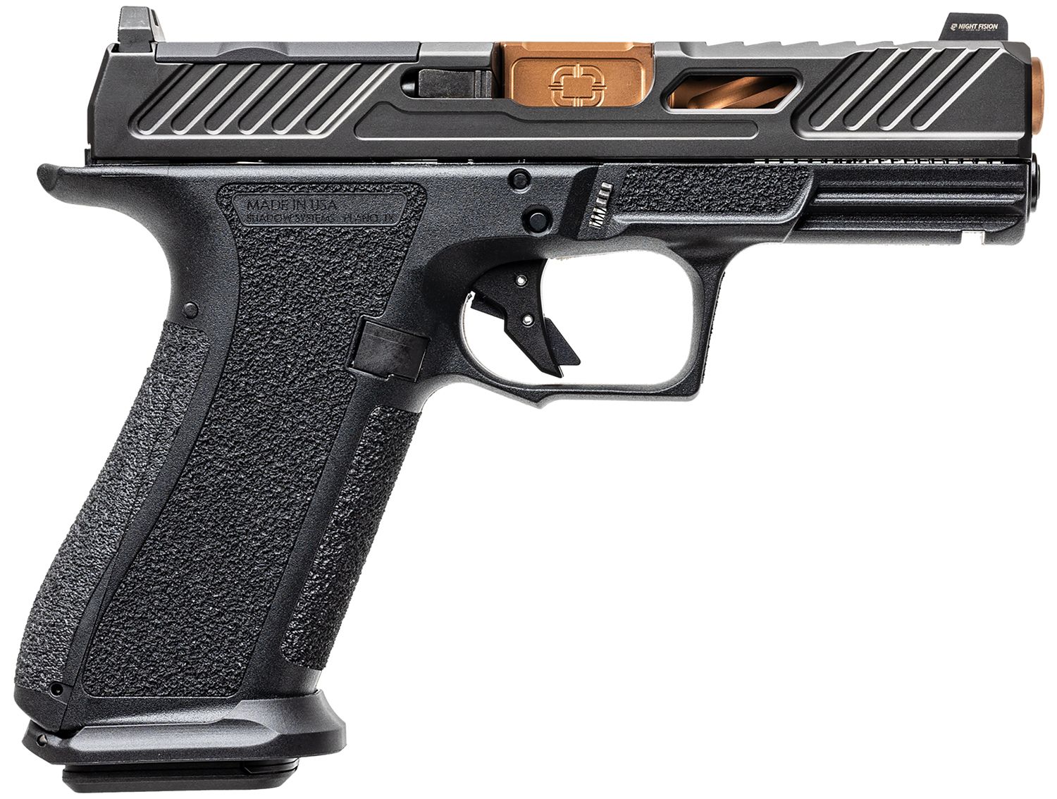 Shadow Systems XR920 Elite Optic Ready Pistol SS3011, 9mm Luger, 4in, Black Interchangeable Backstrap, Black Finish, 10 Rds