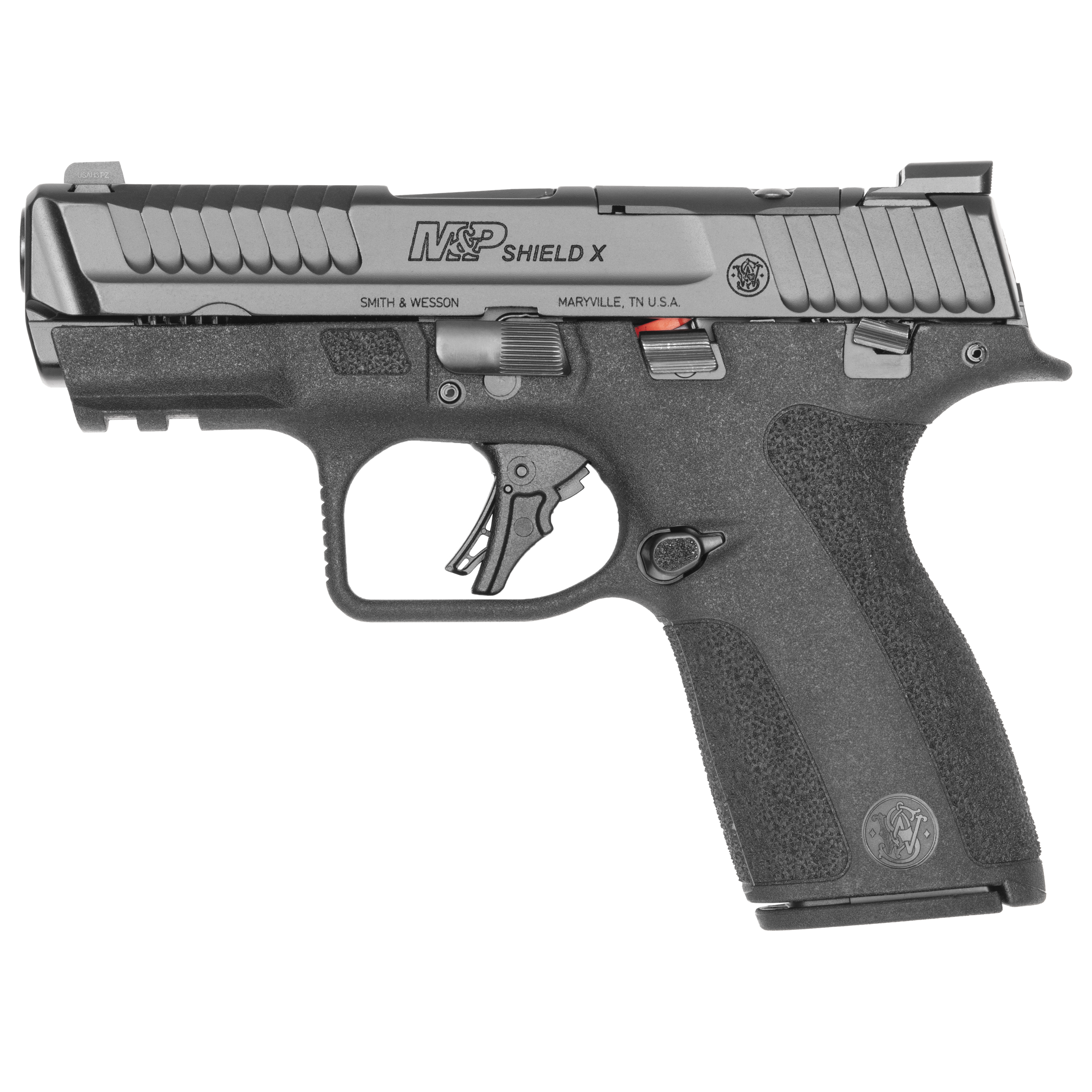 Smith and Wesson M&P9 Shield X Optic Ready Pistol 14265, 9mm, 3.6in, Black Polymer Grips, 10 Rds