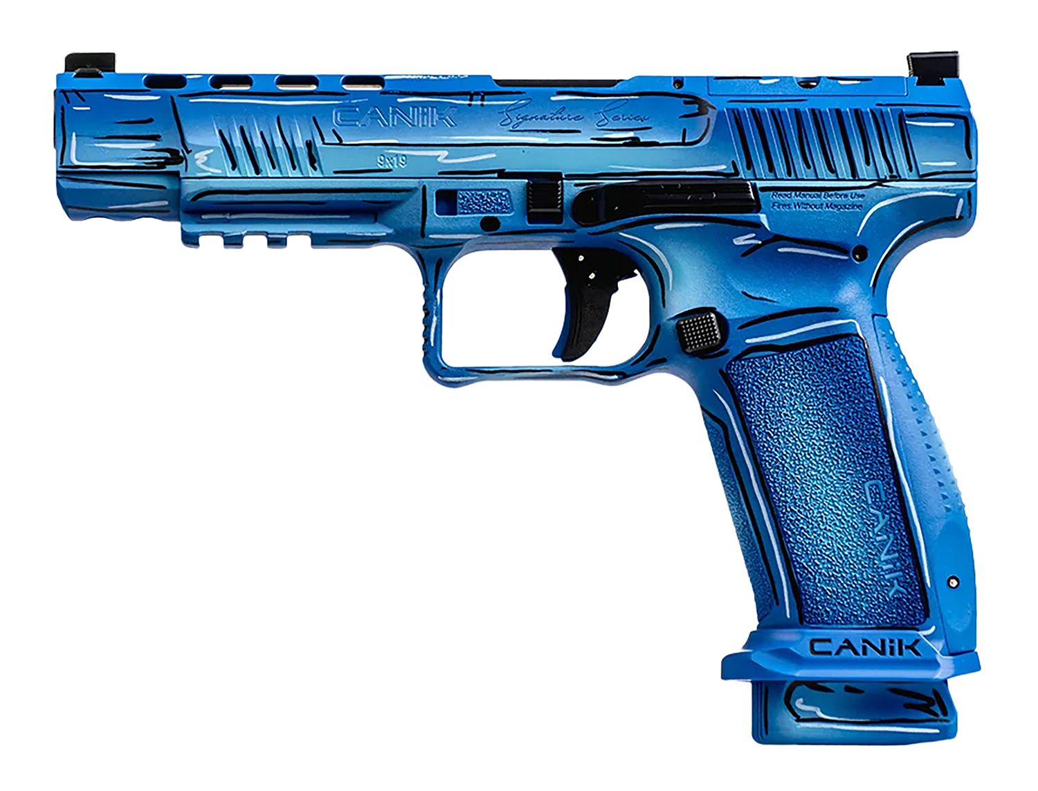 Century Mete SFT Sketch Optic Ready Pistol HG5635SKN, 9mm Luger, 4.46in, Textured Grips, 20 Rds