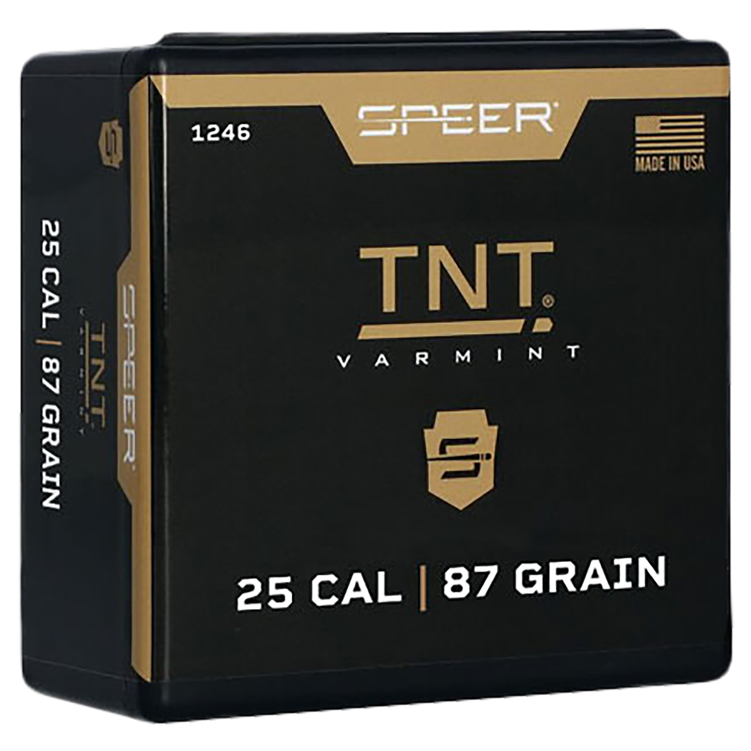 Speer 25 Caliber 87 Grain TNT Hollow Point 100/Box (1246), Not Loaded