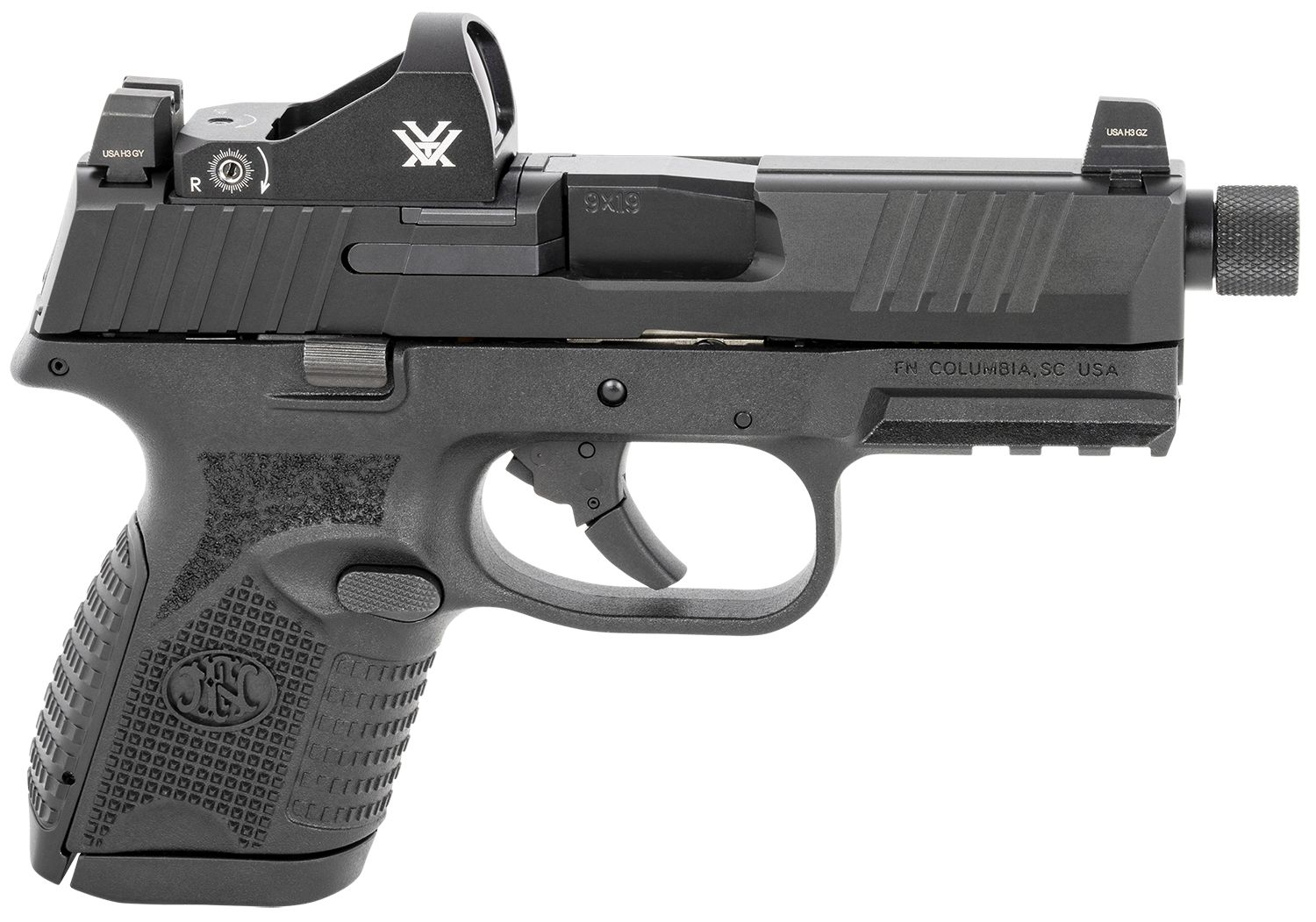 FN Herstal 509CT w/Optic Optic Ready Pistol 66100803, 9mm Luger, 4.32in, Black Interchangeable Backstrap, Black Finish, 10 Rds