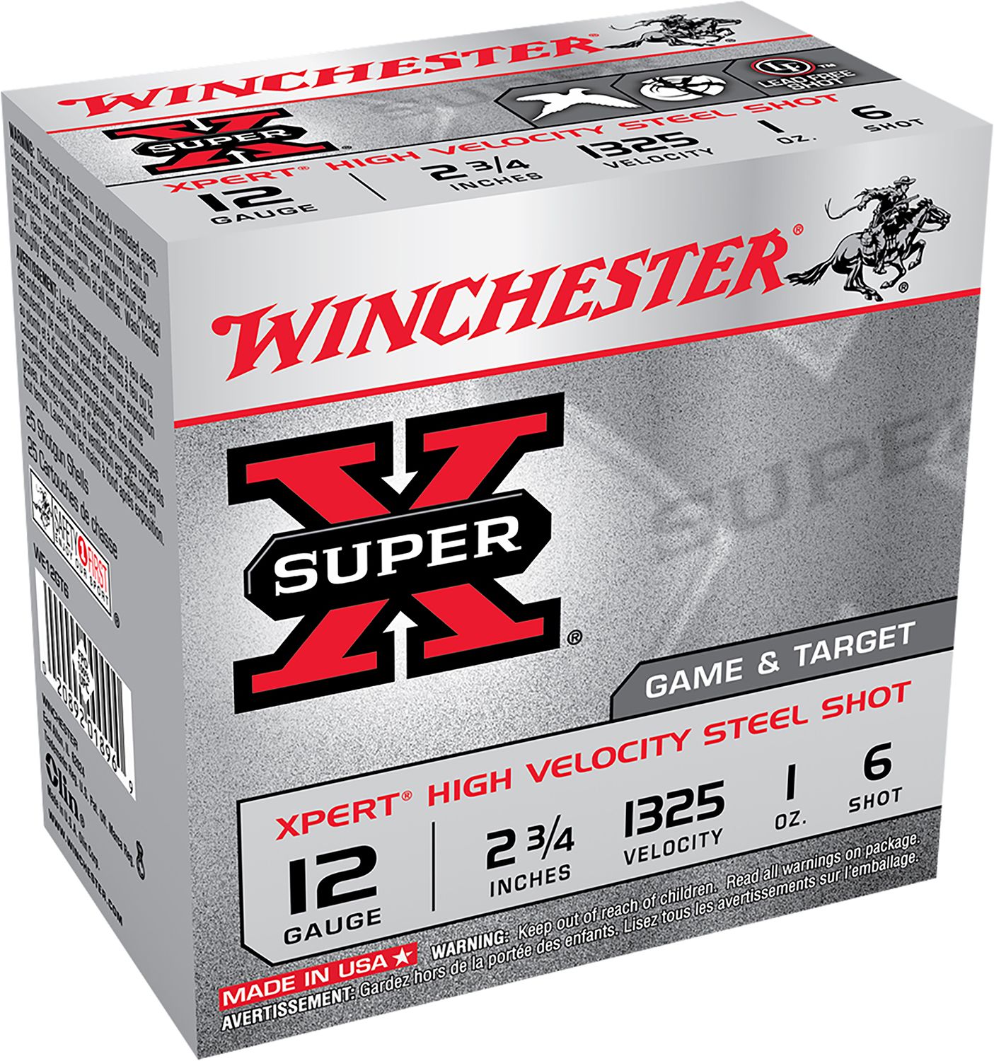 Winchester Ammo Super X Xpert WE12GTVP6, 12 Gauge, 2-3/4", 1 oz, 1325 fps, 6 Shot, 100 Rd/bx