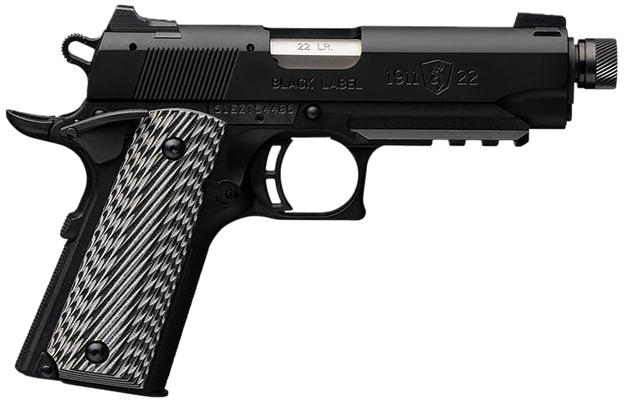 Browning 1911-22 Black Label Suppressor Ready Single Action Pistol