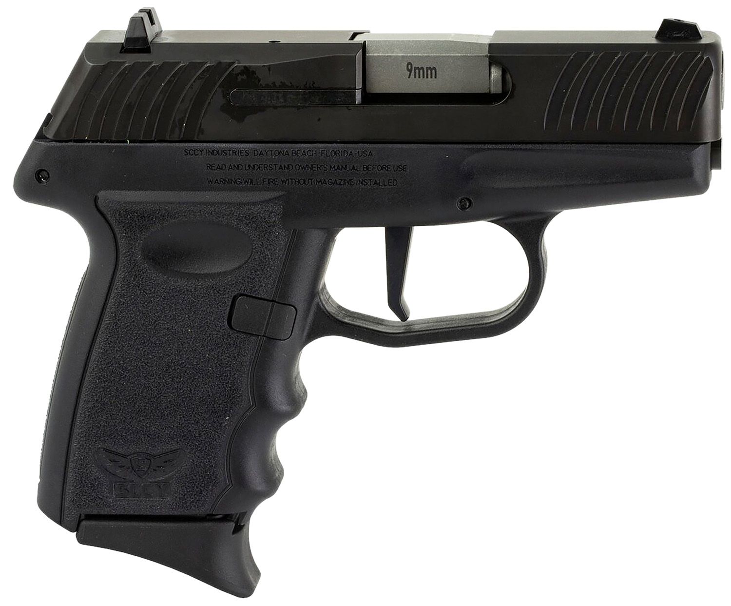 SCCY Industries DVG-1 Pistol DVG1CBBK, 9mm Luger, 3.10in, Black Finish, 10 Rds