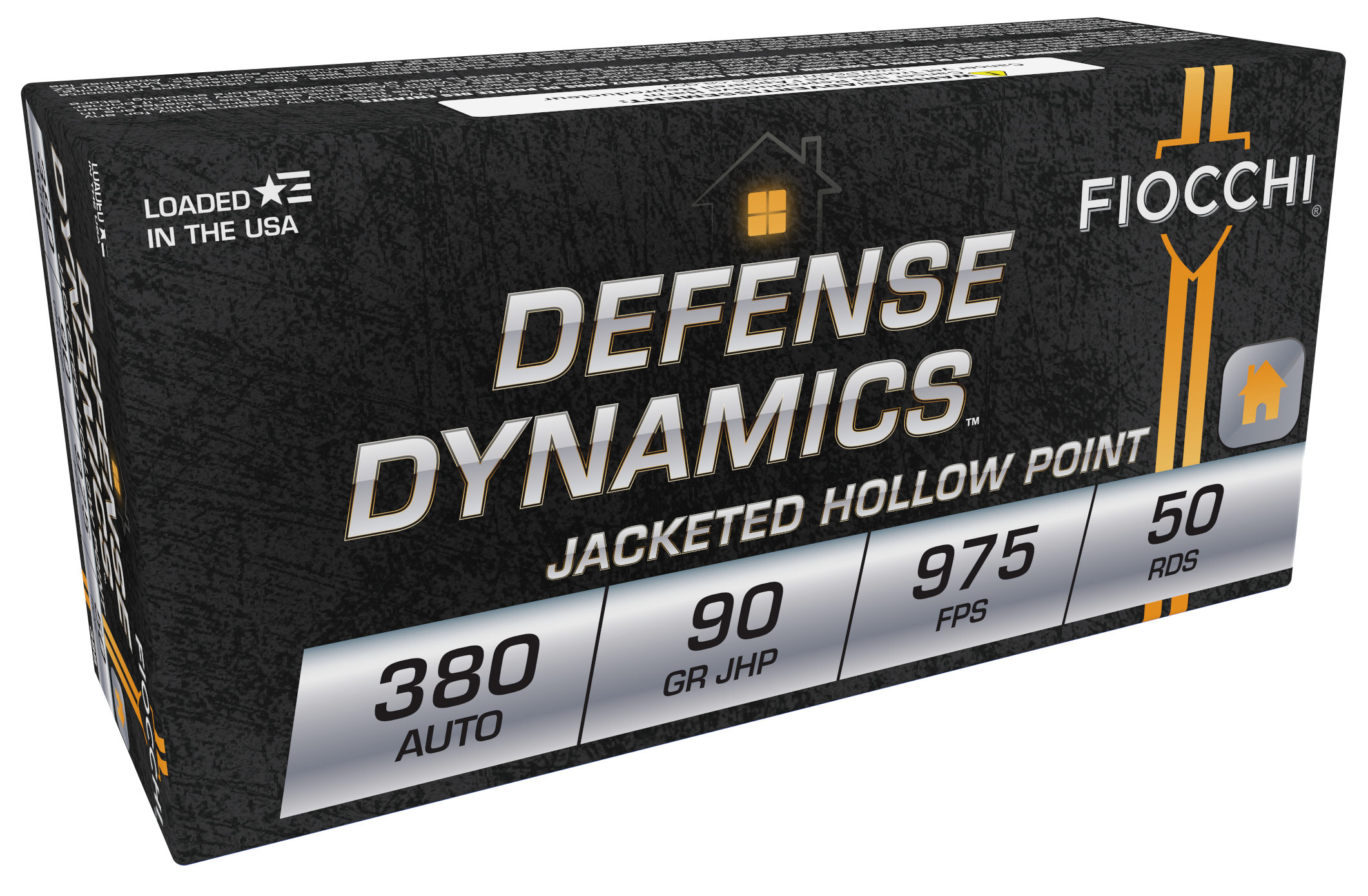 Fiocchi Shooting Dynamics Pistol Ammunition 380APHP, 380 ACP, Jacketed Hollow Point (JHP), 90 GR, 975 fps, 50 Rd/bx