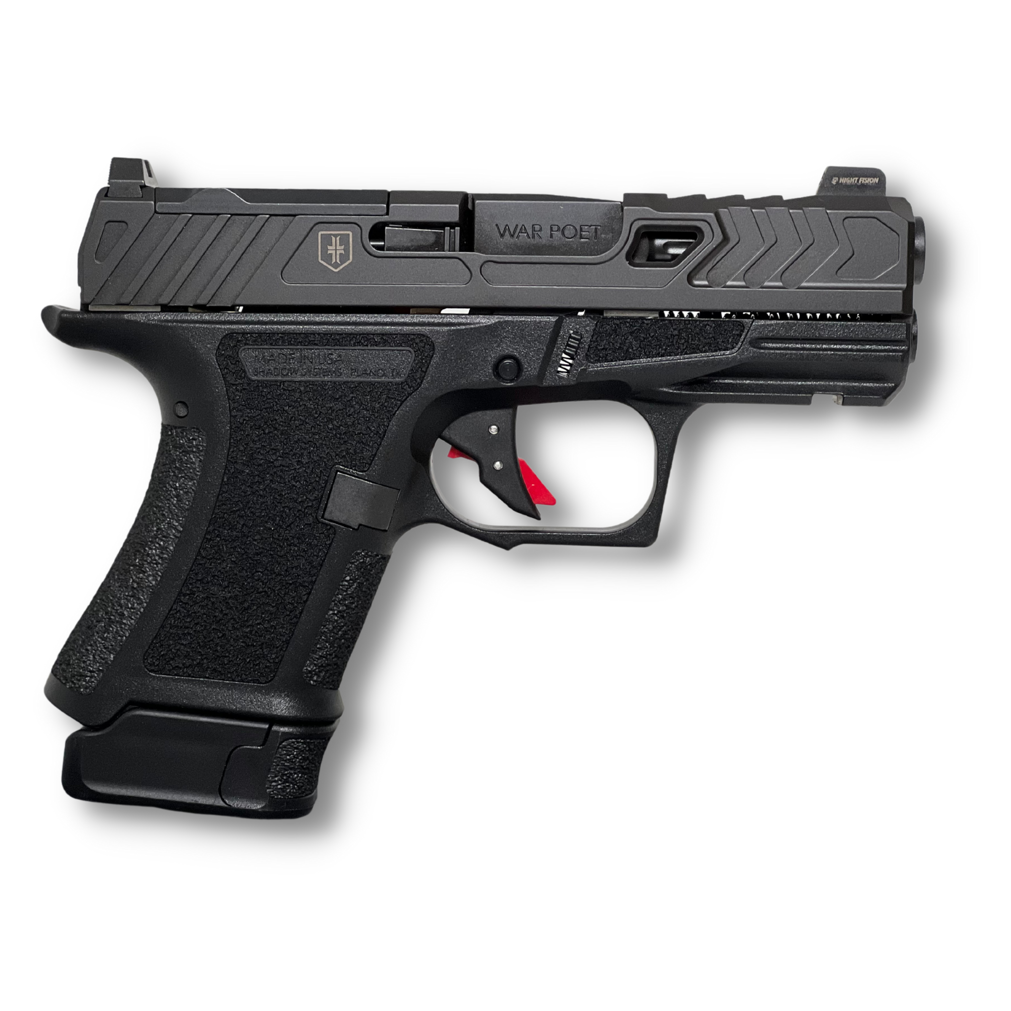 Shadow Systems CR920 War Poet Pistol SS-4083, 9mm, 3.41in, Black Frame Grips, 10 Rds