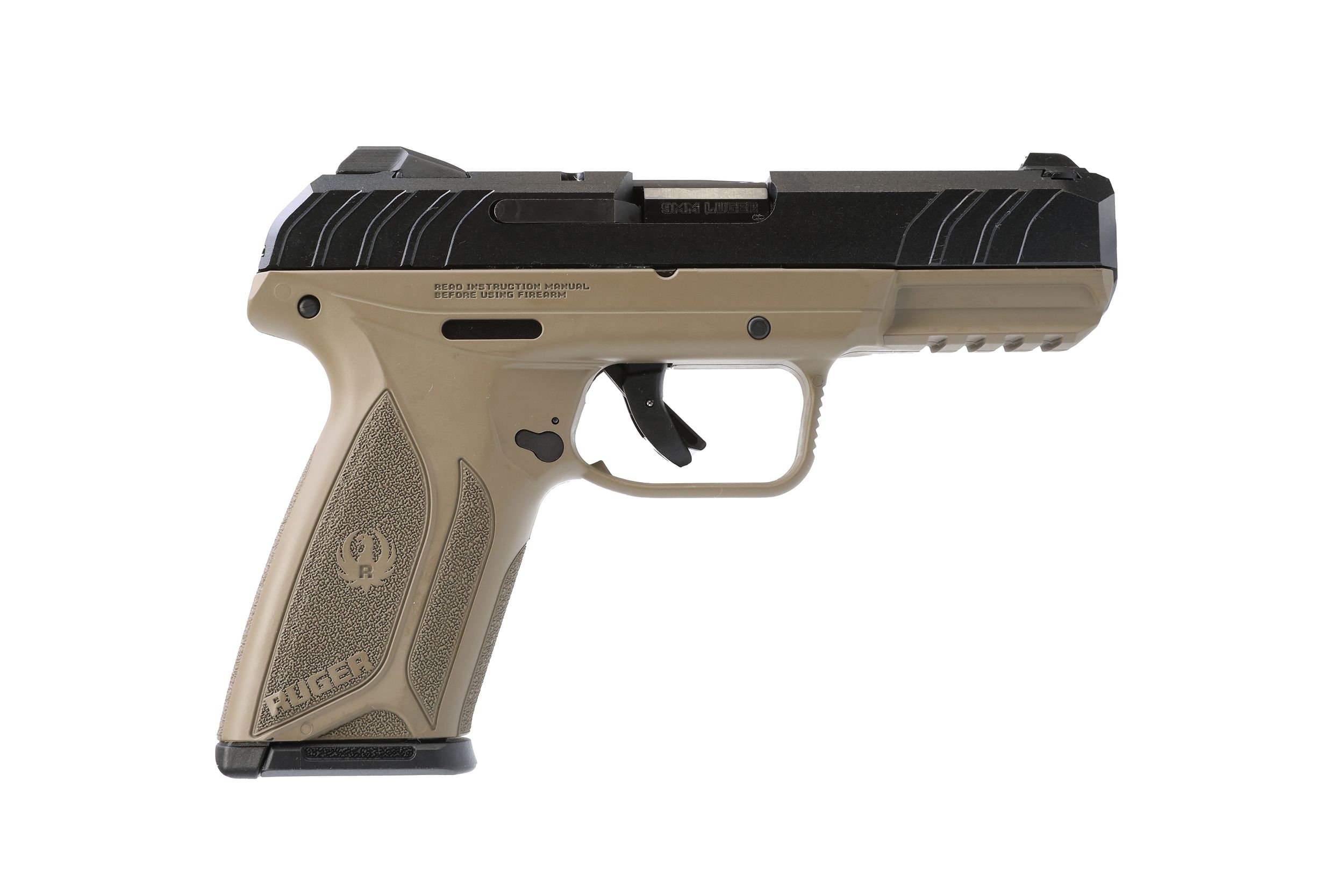 Ruger Security-9 Pistol 3846, 9mm, 3.9in, FDE Cerakote Grips, 15 Rds