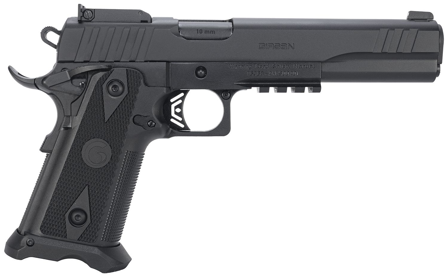 EAA Witness2311 Optic Ready Pistol 395075, 10mm Auto, 6in, Black Checkered Polymer Grips, Black Finish, 15 Rds