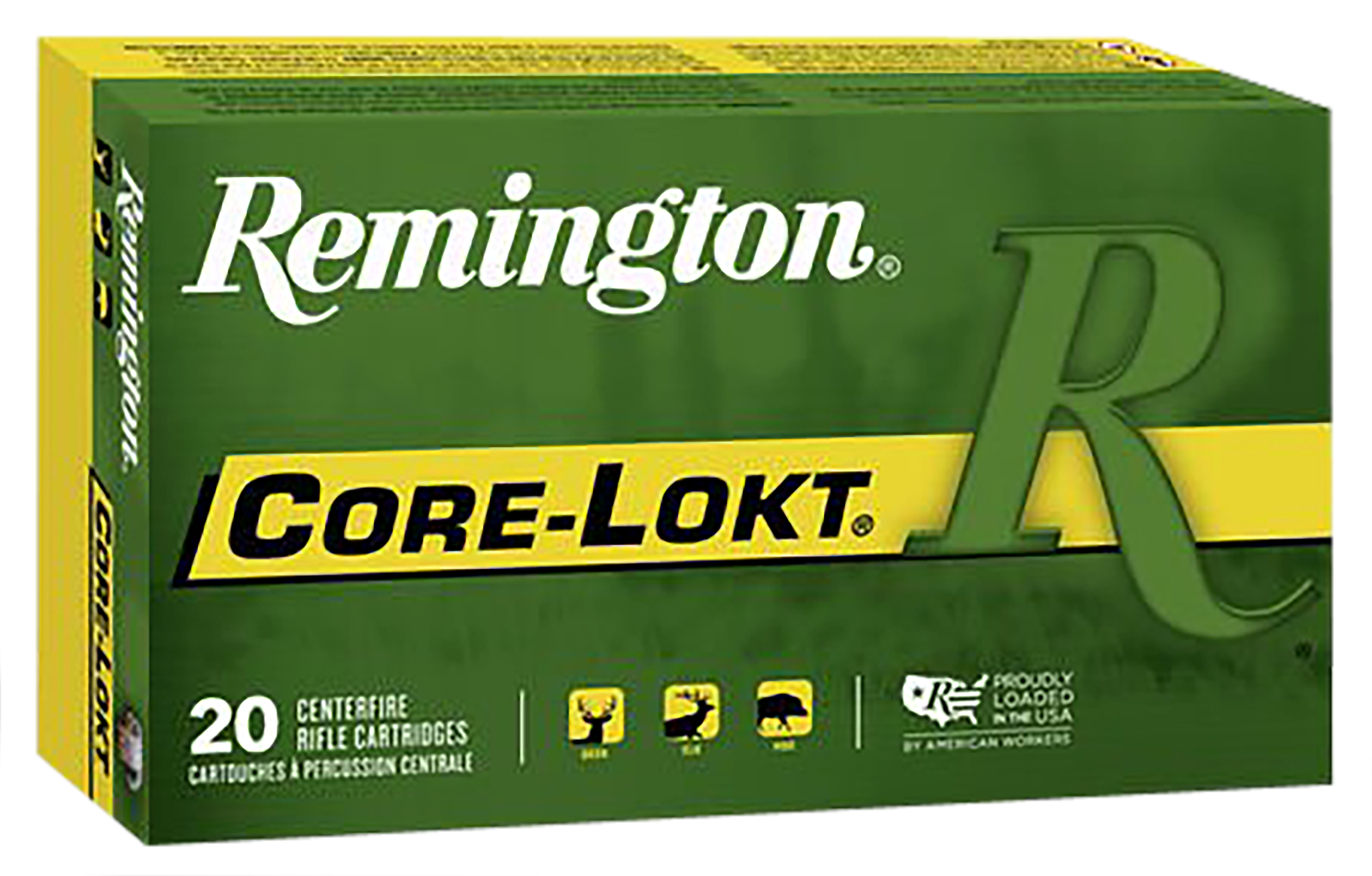 Remington Rifle Ammuntion R30065, 30-06 Springfield, Core-Lokt Pointed Soft Point (SP), 180 GR, 2700 fps, 20 Rd/bx