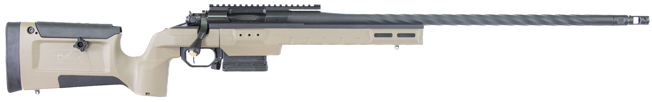 LaRue Tactical Siete Magnum Bolt Action Rifle LTKRGSIETE300WSM24FDE, 300 WSM, 24", Larue KRG Bravo FDE Stock, 3 Rds