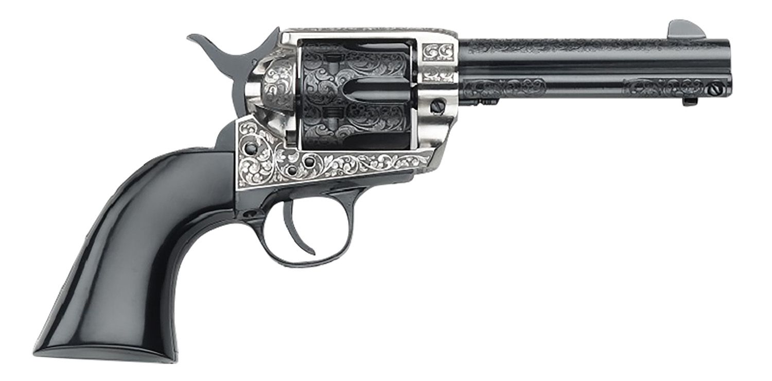 Pietta 1873 Great Western II Gambler's Royale Revolver GW45GR434NMUB, 45 Colt (Long Colt), 4.75in, Black Wood, Steel Frame Finish, 6 Rds