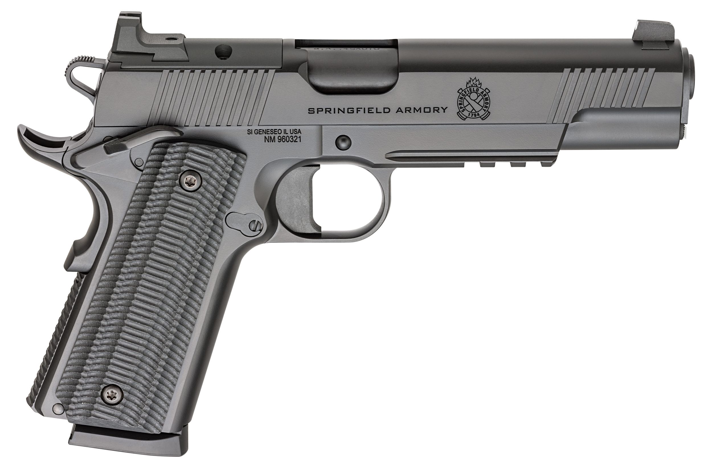 Springfield Operator AOS Pistol PO9240AOS, 45 ACP, 5in, Black VZ G10 Grips, 8 Rds