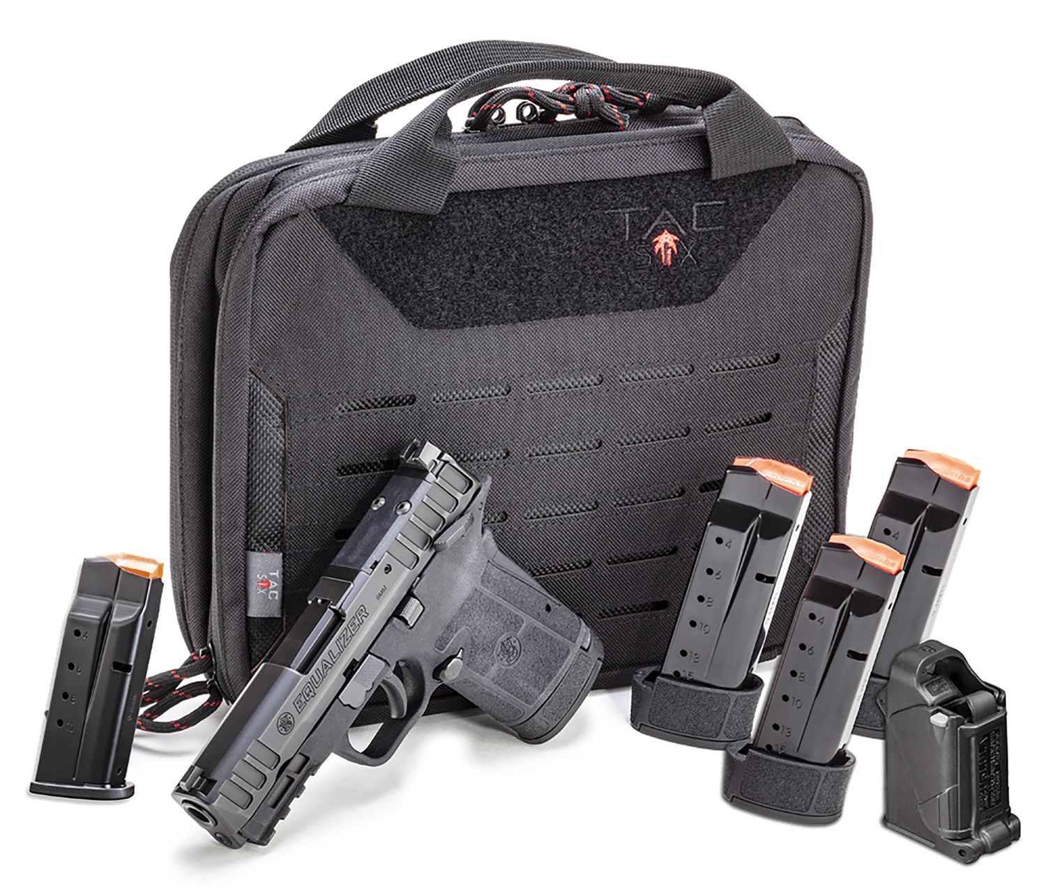 Smith & Wesson Equalizer Range Kit, Semi-Auto Pistol 14346 , 9mm, 3.68 in, Black Synthetic Grip, Black Finish, Optic Ready, 5 Mags+Bag