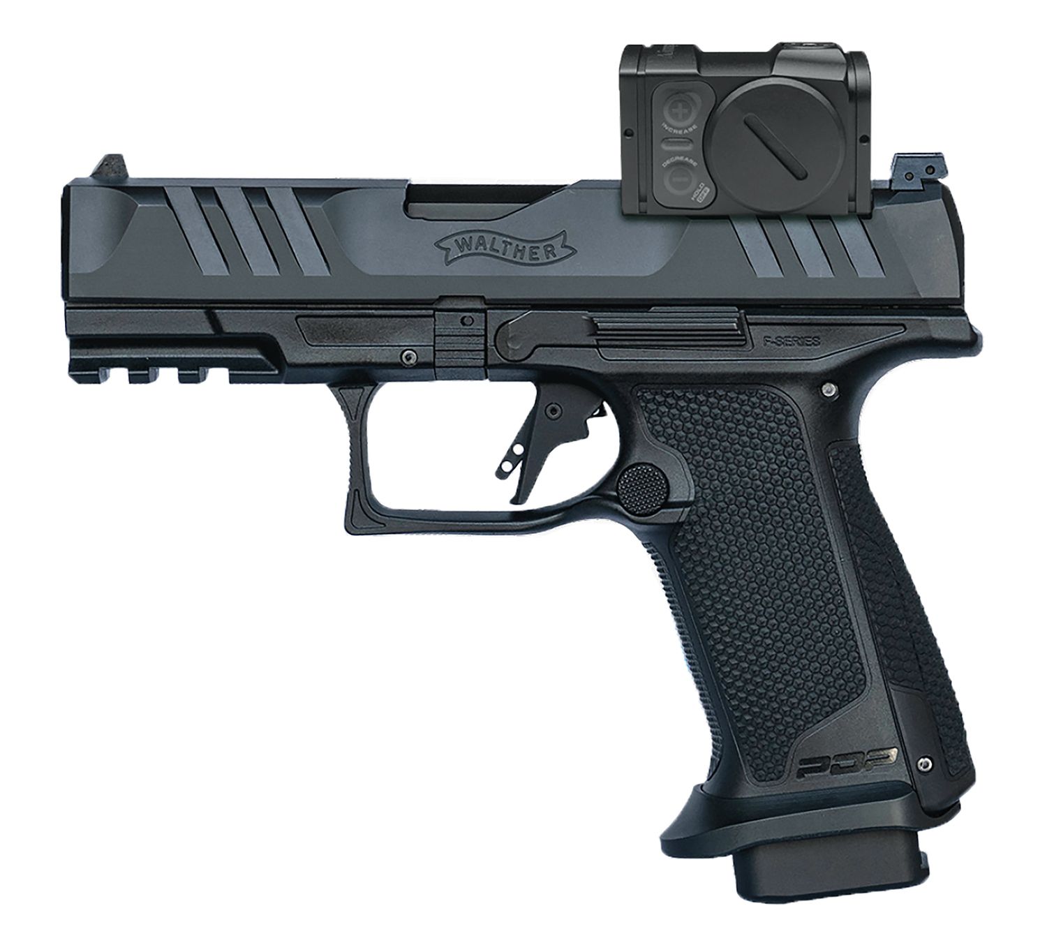 Walther PDP F-Series Pro w/Optic Optic Ready Pistol 4797058, 9mm Luger, 4in, Interchangeable Backstrap, Black Finish, 10 Rds