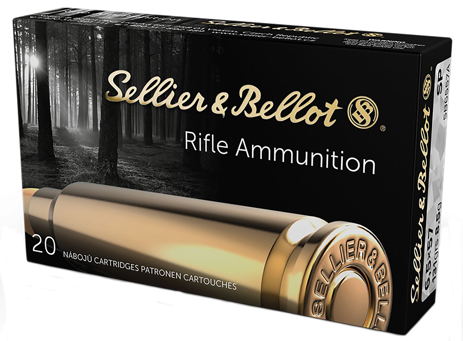 Sellier & Bellot Rifle Ammuntion SB9362A, 9.3 X 62, Soft Point (SP), 285 GR, 2280 fps, 20 Rd/bx