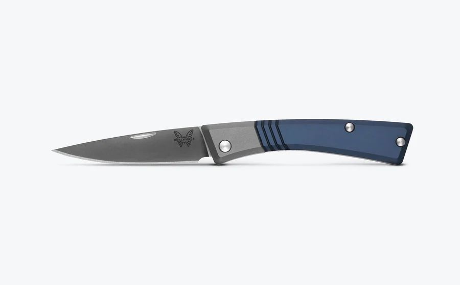 Benchmade Successor Folding Knife w/ Satin Drop Point Blade, Ash Gray/Crater Blue Handle (315)