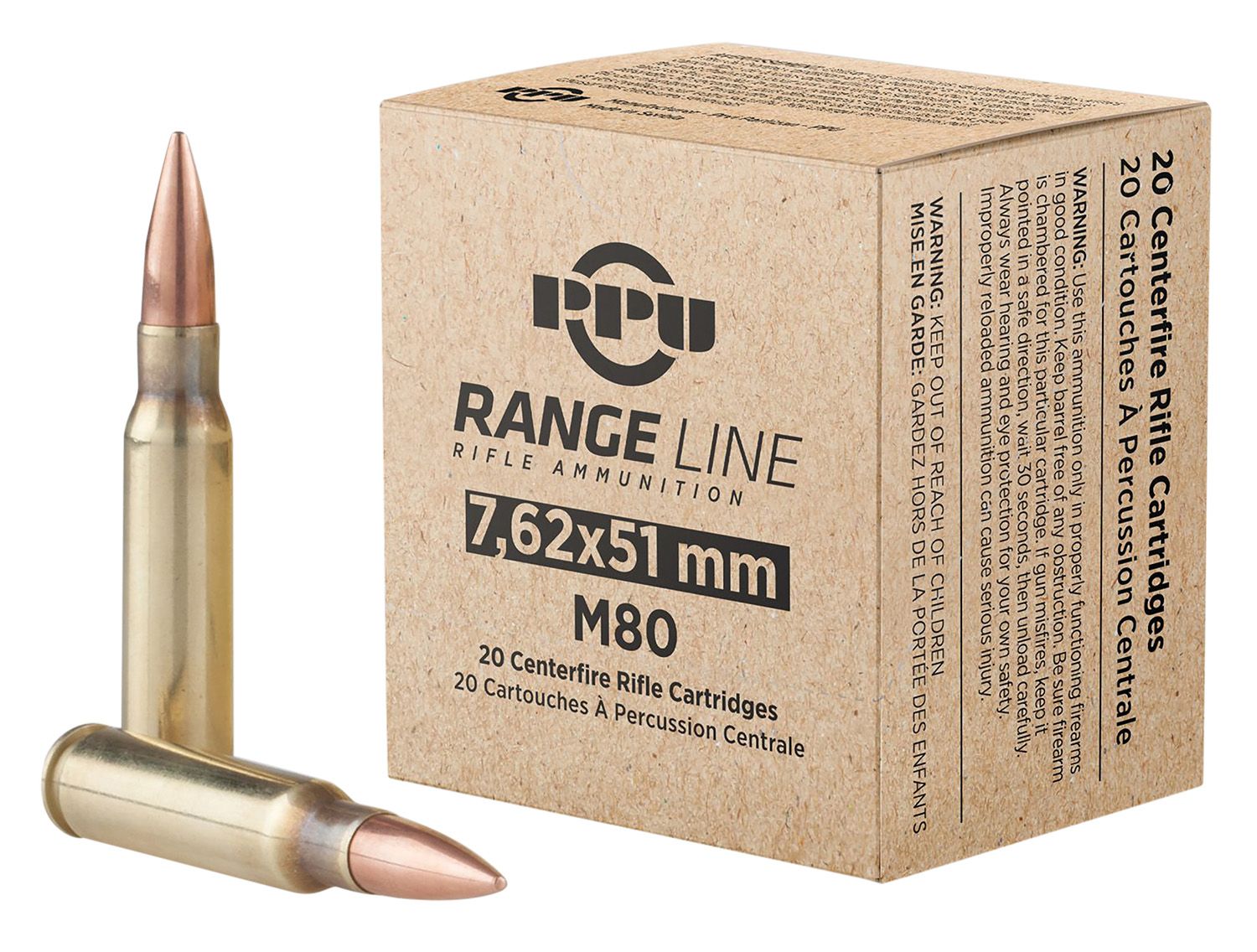 Prvi Partizan Rifle Ammunition PPR751, 7.62x39mm, Full Metal Jacket Boat Tail, 145  GR, 20 Rd/bx