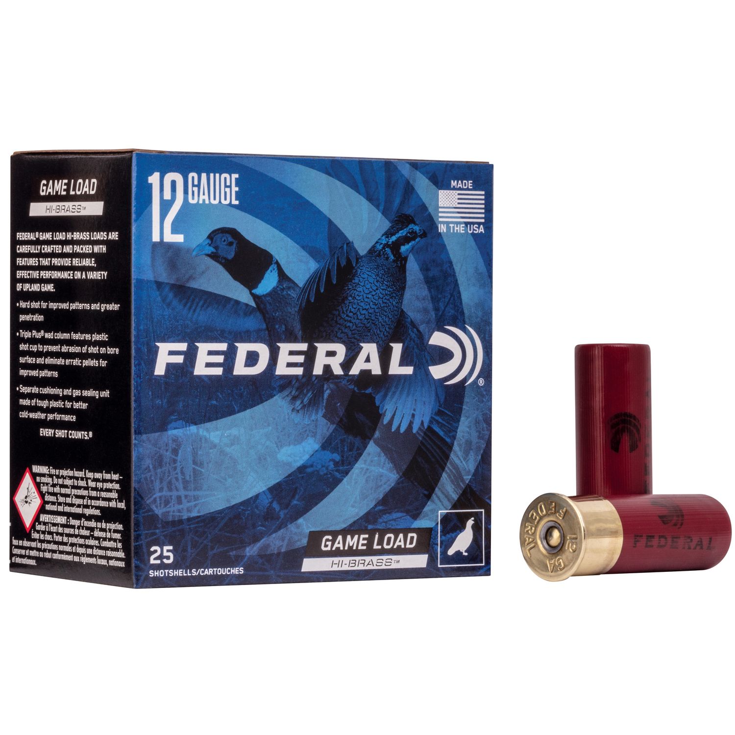 Federal Premium Game-Shok High Brass H1266, 12 Gauge, 2-3/4", 1-1/4 oz, 1330 fps, #6 Lead Shot, 25 Rds/Bx