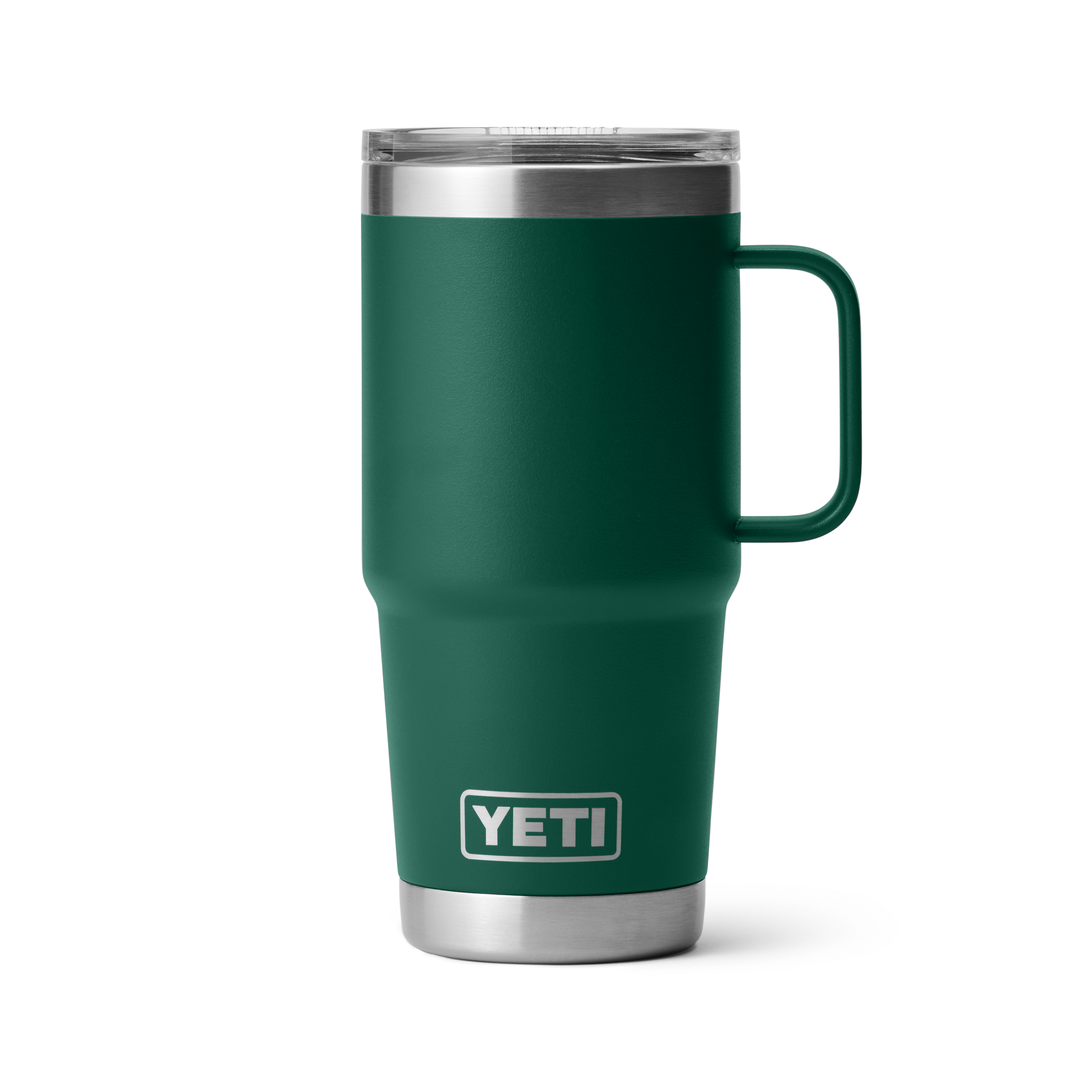 Yeti Rambler 20oz Travel Mug w/ StrongHold Lid (21071504894) Stainless Steel, Black Forest Green