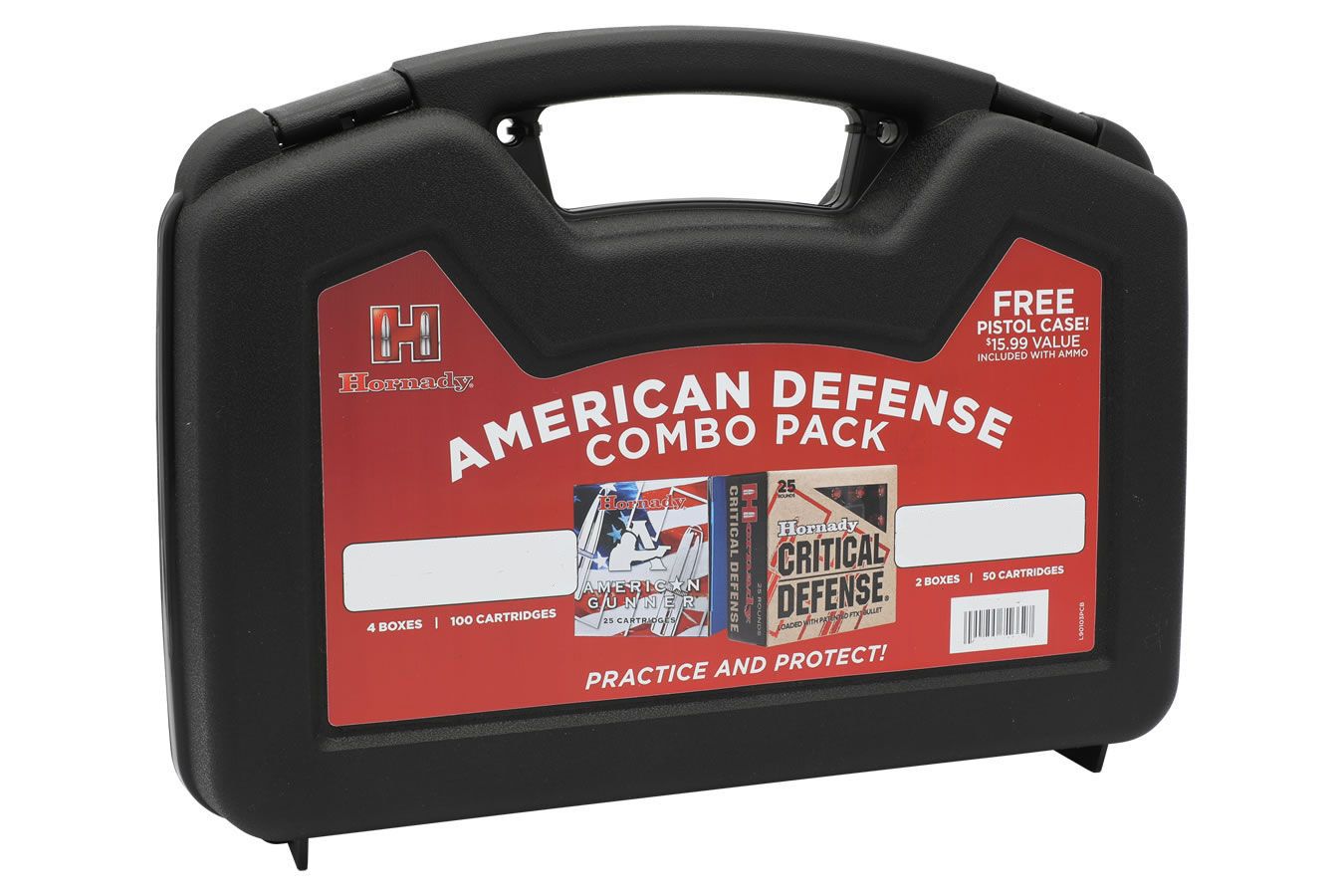 Hornady American Defense Combo Pack Pistol Ammunition 90253, 9mm, XTP/FTX, 115 GR, 150 Rd/bx