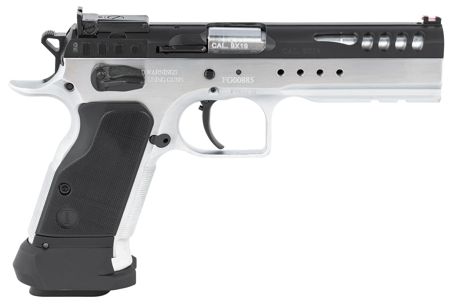EAA Defiant Limited Master Pistol TFLIMMSTR9, 9mm Luger, 4.75in, Black Polymer, Hard Chrome Finish, 18 Rds