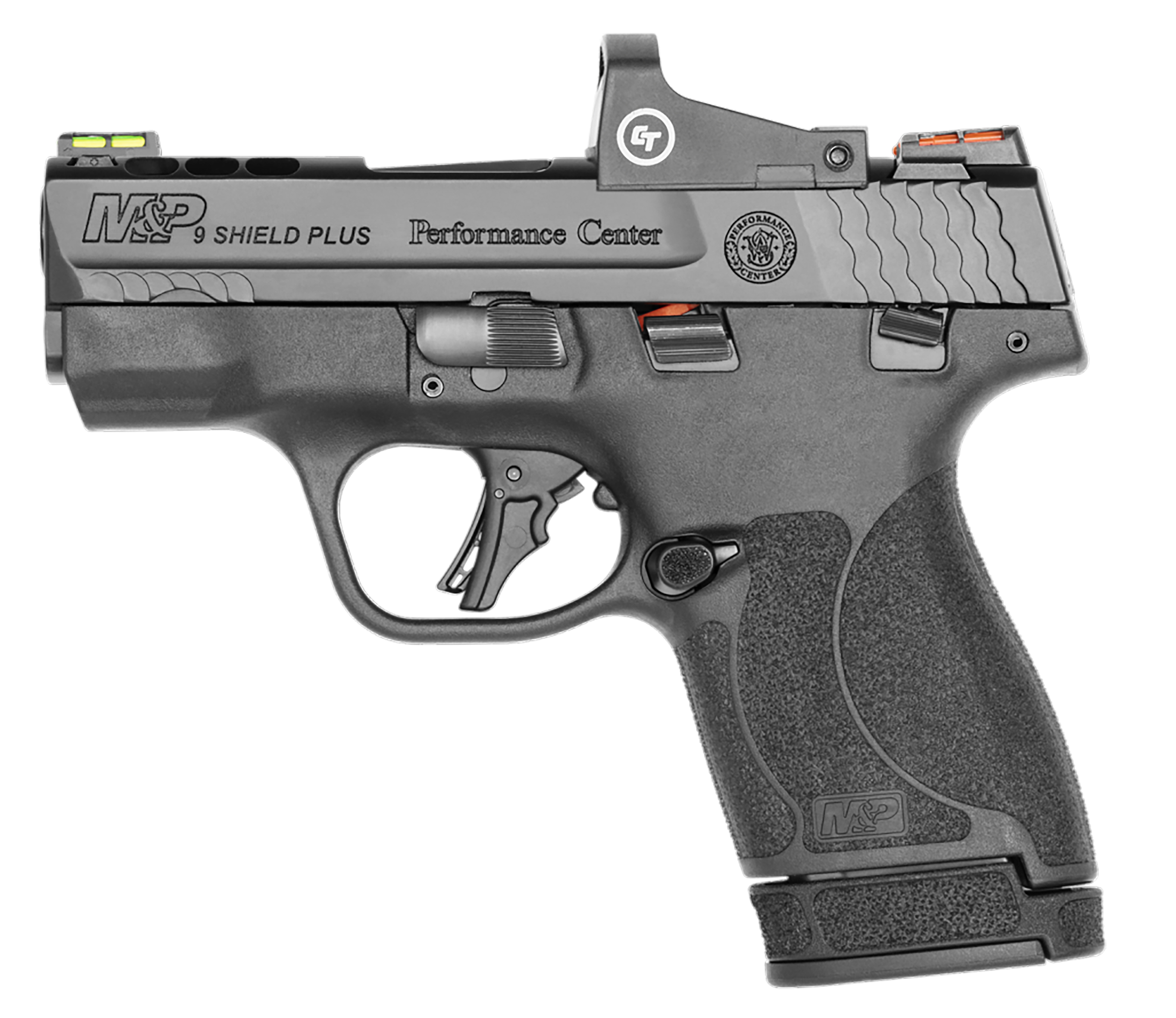 Smith and Wesson M&P9 Shield Plus PC Pistol 13479, 9mm, 3.1in Ported, Black Polymer Grips, 13 Rds